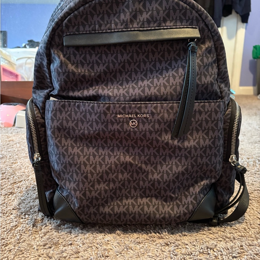 Michael Kors Monogram Black Backpack